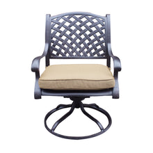 Load image into Gallery viewer, Outdoor Aluminum Dining Swivel Rocker Chair with Sunbrella Cushion
