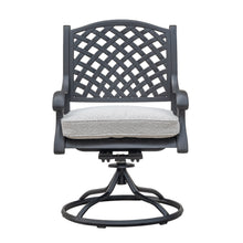 Load image into Gallery viewer, Cast Aluminum Dining Swivel Rocker With Sandstorm Color Cushion
