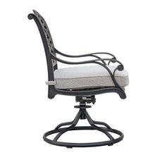 Load image into Gallery viewer, Cast Aluminum Dining Swivel Rocker With Sandstorm Color Cushion
