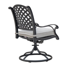 Load image into Gallery viewer, Cast Aluminum Dining Swivel Rocker With Sandstorm Color Cushion
