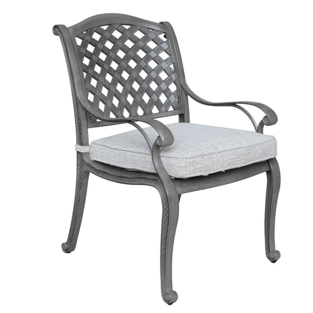 Indoor/Outdoor Dining Arm Chair With Cushion