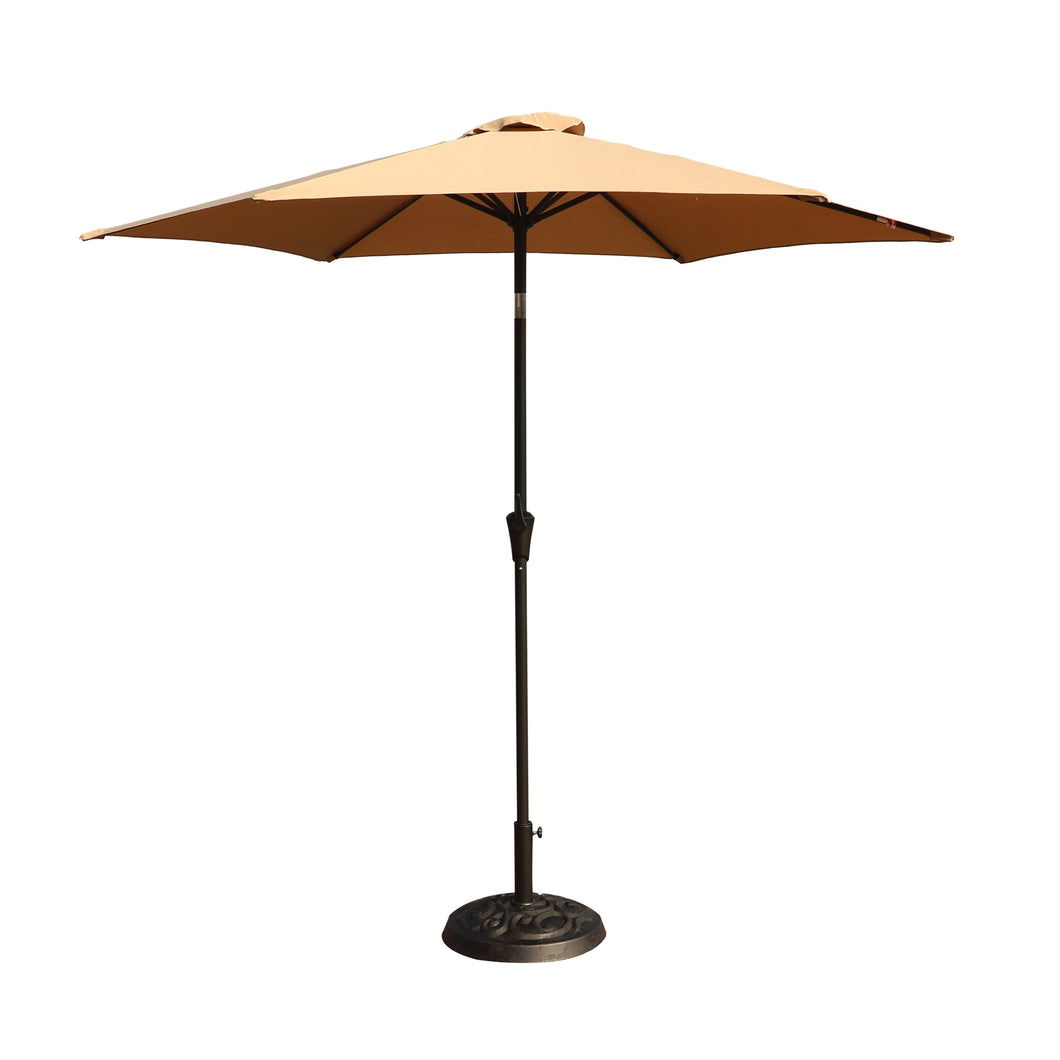 9' Pole Umbrella With Carry Bag, Base Not Included, Taupe