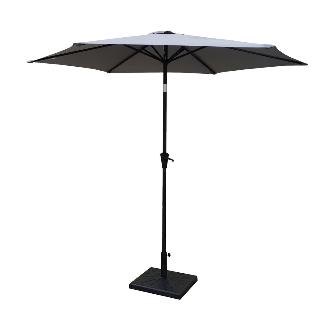 9' Pole Umbrella With Carry Bag, Base Not Included, Gray
