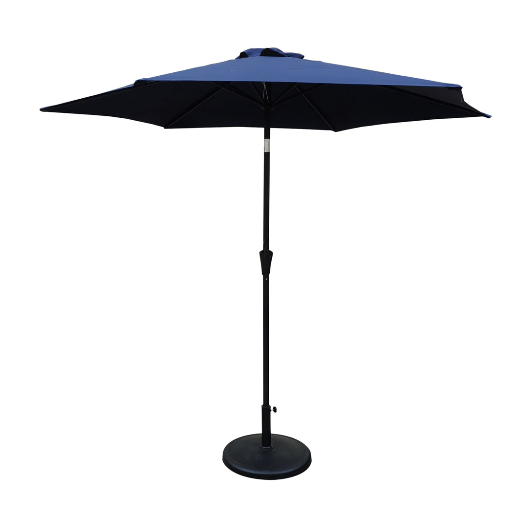 9' Pole Umbrella With Carry Bag, Base Not Included, Navy Blue