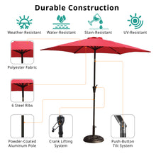 Load image into Gallery viewer, 9&#39; Pole Umbrella With Carry Bag, Base Not Included, Red
