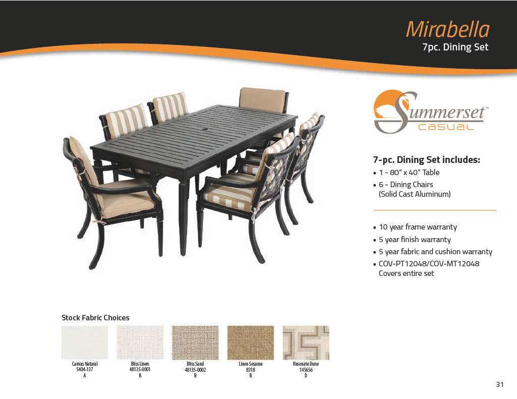 Mirabella Dinging 7PC Set